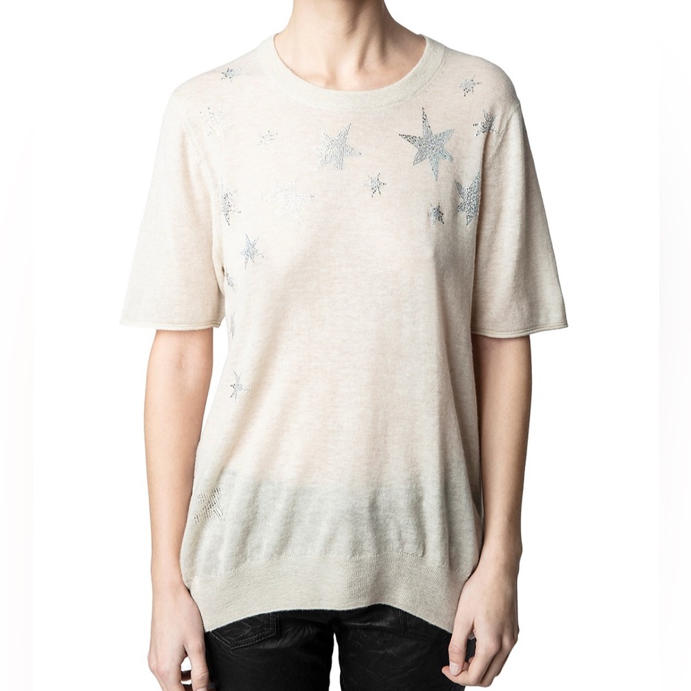 ZADIG & VOLTAIRE
Ida Cashmere Star Strass/Embellished Sweater
COLOR:Sugar Size S - Picture 1 of 10